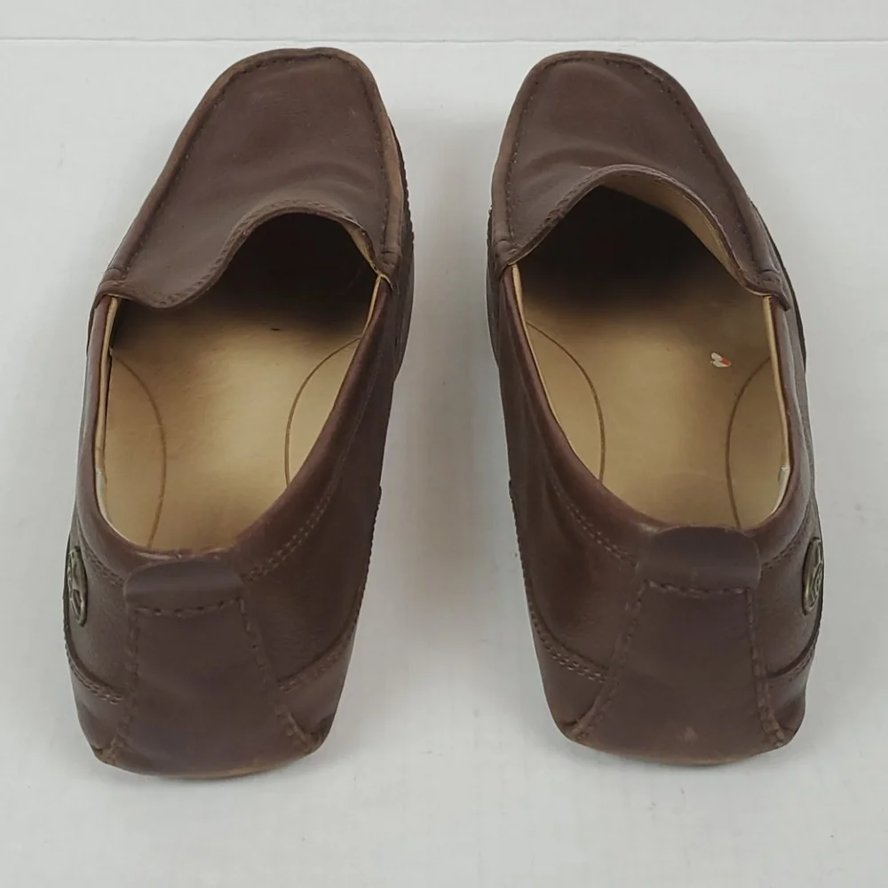 UGG brown leather men slip on shoes mocasin size 12